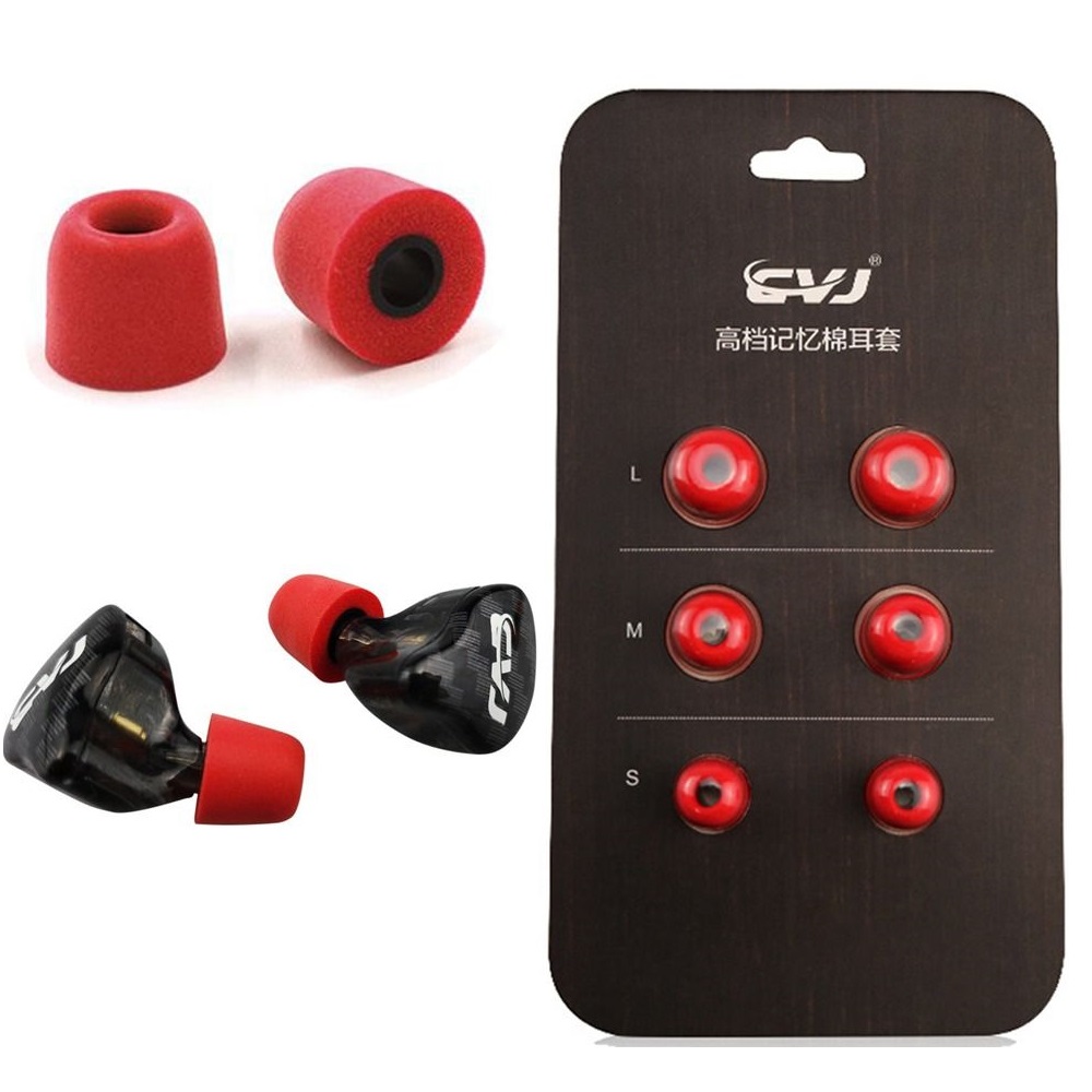 Earphone Foam Tip - メモリーフォームイヤーチップパッド,ノイズ遮断,快適,アップグレード,イヤホン用イヤフォン,ヘッドフォン,交換可能,3ペア
