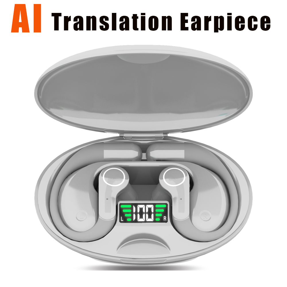 Earbuds Charging Case - AI翻訳イヤホンデバイス、リアルタイム双方向翻訳、150以上の言語対応、旅行、学習、ショッピング、ビジネスに最適
