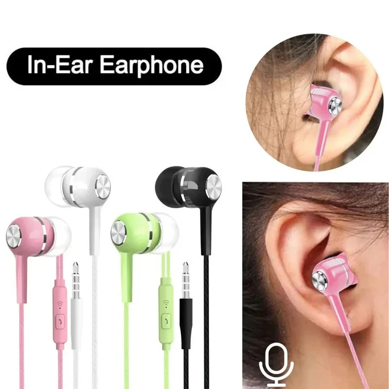 Wired Earphone Mic - 1/2/3/4 個 3.5 ミリメートル有線イヤホンインイヤーヘッドセット HD マイク付き