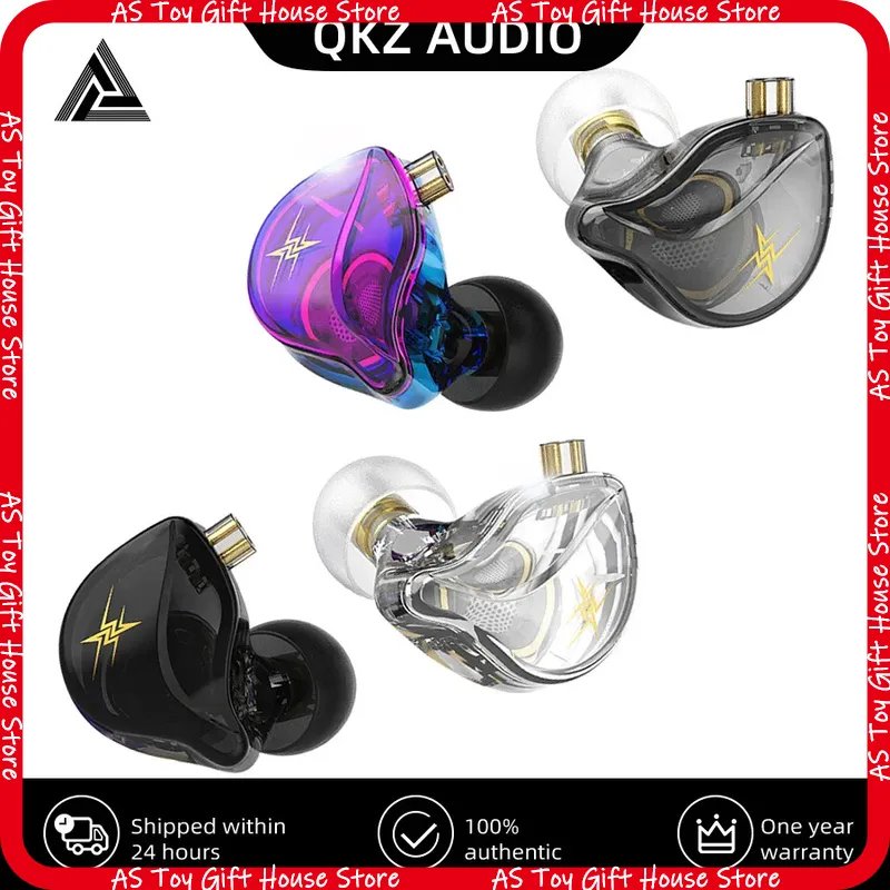 Wired Earphone Mic - QKZ ZXT インイヤー有線ヘッドホン ハイレゾ ダイナミックモニター マイク付き