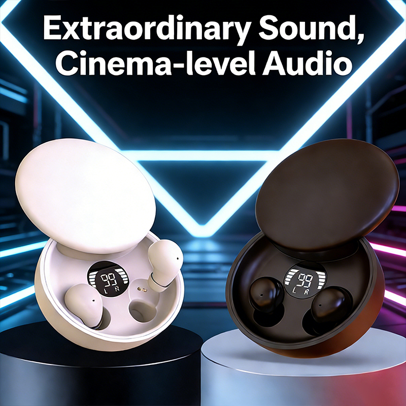 Bluetooth Headset On Ear - SK26 Bluetooth 5.3 ワイヤレスイヤホン小型イヤホン睡眠スポーツ目に見えないヘッドフォン低音音質ヘッドセットスライドカバー