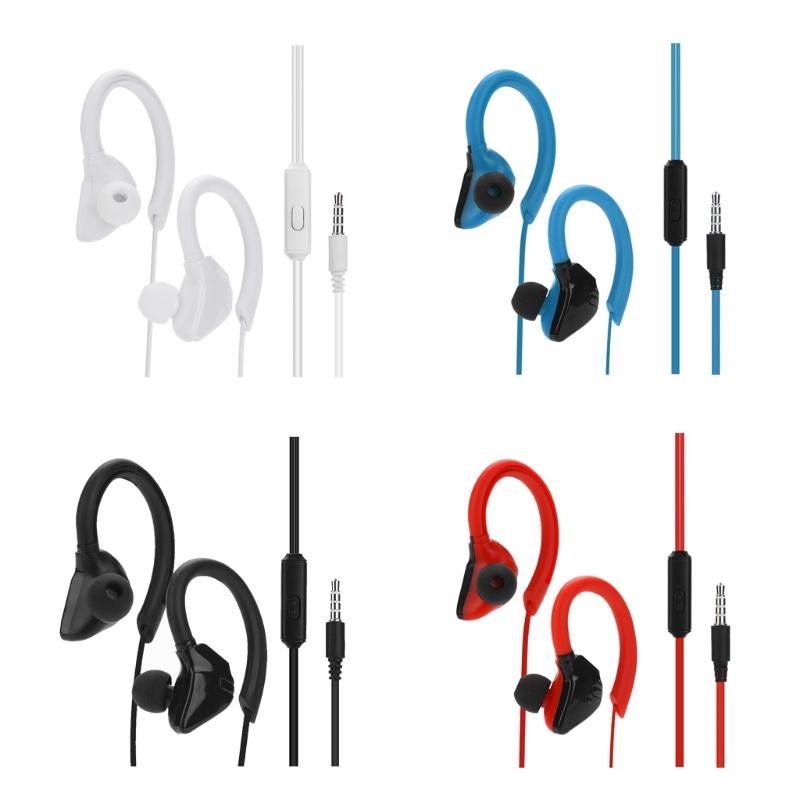 Sports Earphone Hook - ボリュームコントロールベースとノイズを備えたスポーツ有線イヤホンインイヤーヘッドフォンのキャンセル電話コンピュータP9JB