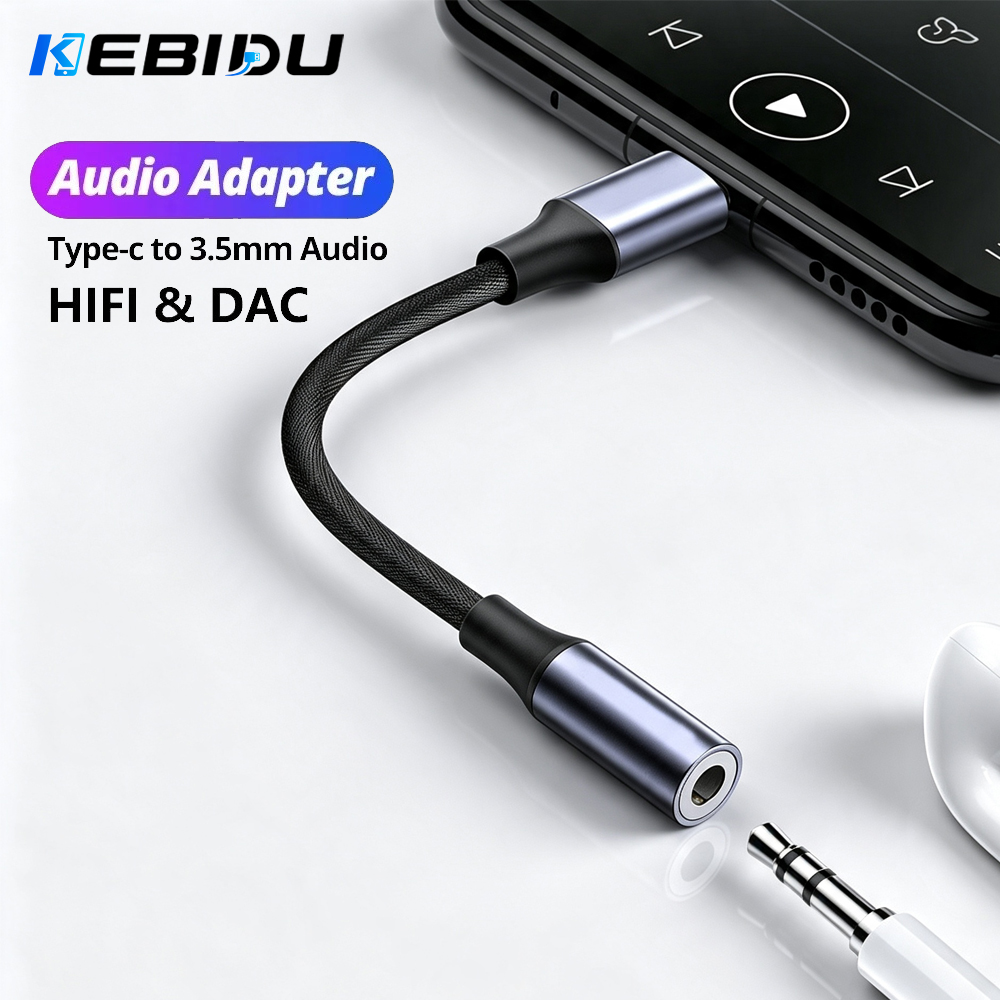 KEBIDU Type C - 3.5mmオーディオアダプタ - Audiophile Headphone Wired のレビューと価格