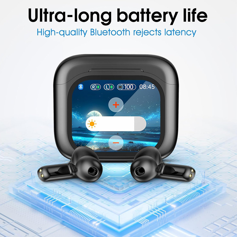 スマートAI翻訳機能付きBluetoothイヤホン LCDデ - Noise Cancelling Headphone のレビューと価格