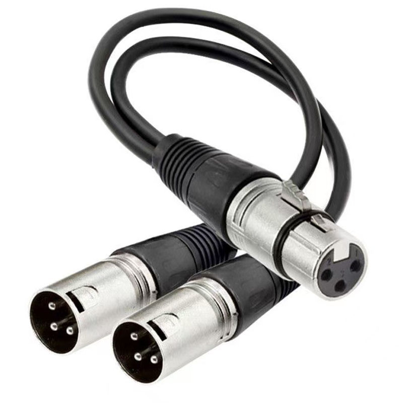 XLRスプリッターケーブル 3ピンメス-デュアルオスYアダプ - Audio Splitter Y のレビューと価格