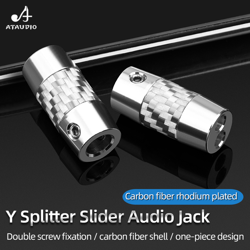 オーディオケーブルアダプター,4個,カーボンファイバースプリ - Audio Splitter Y のレビューと価格