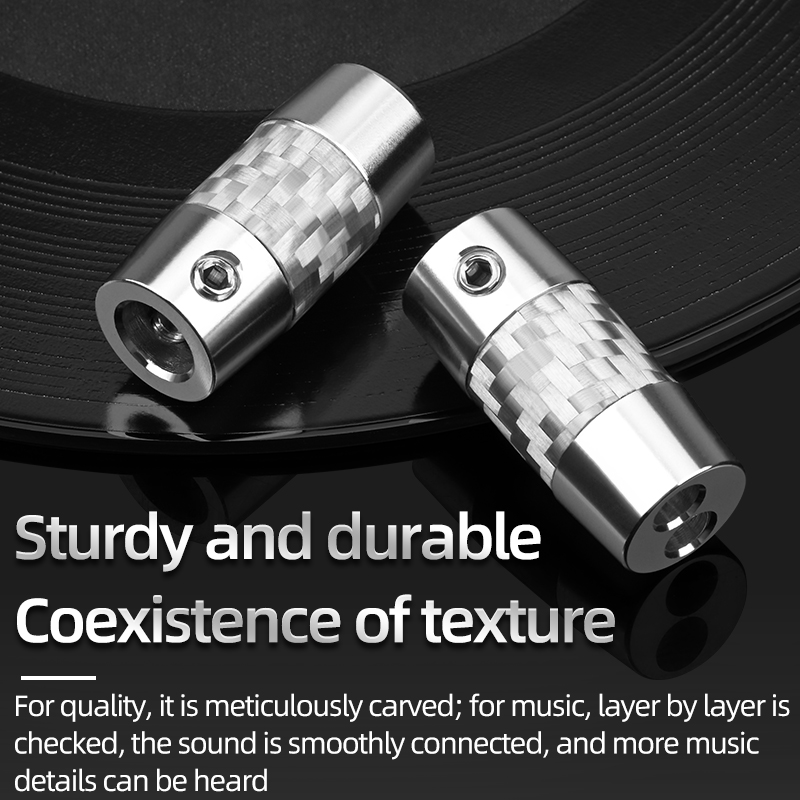 オーディオケーブルアダプター,4個,カーボンファイバースプリ - Audio Splitter Y のレビューと価格