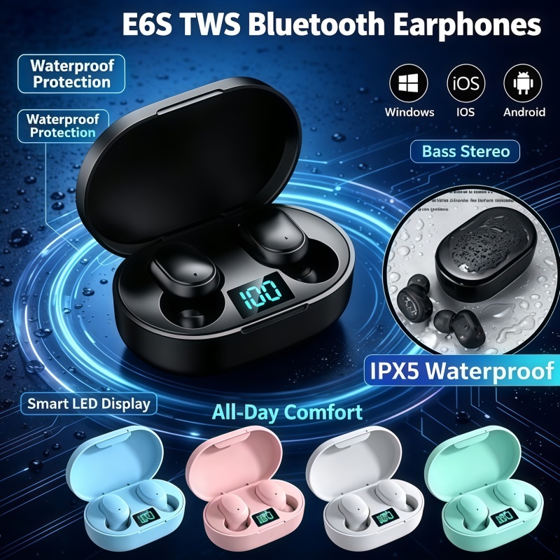 2026年売れ筋TWS E6S Fone Bluetooth - Bluetooth Headset On Ear のレビューと価格