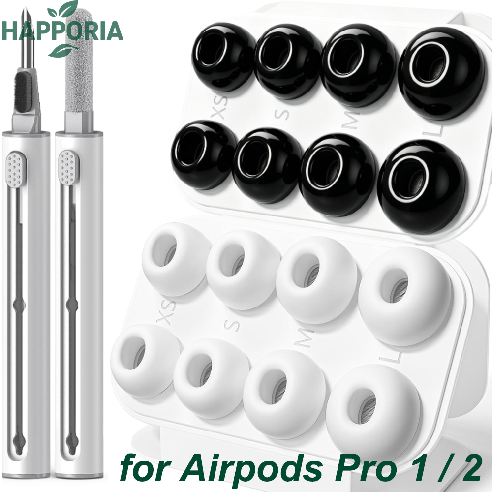HAPPORIA 液体シリコンイヤホンチップ AirPods - Silicone Ear Tip Replacement のレビューと価格