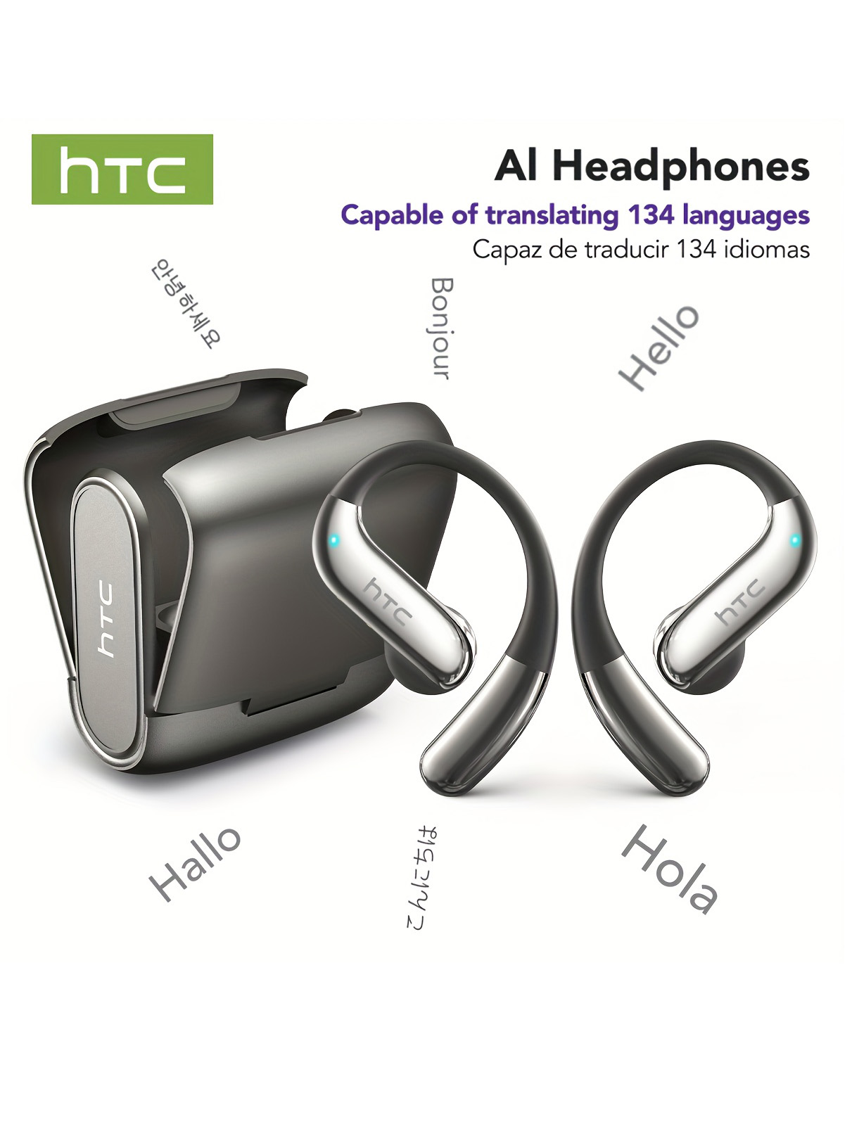 オープンイヤー Bluetooth ヘッドフォン HTC 3 - Earbuds Charging Case のレビューと価格