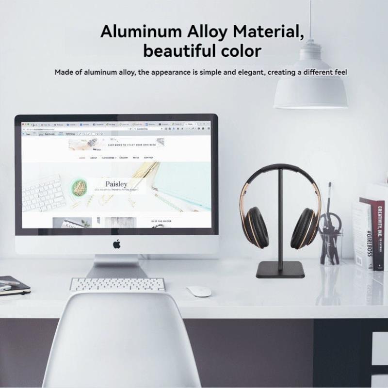 1 個ユニバーサルヘッドヘッドフォンホルダープラスチックヘッ - Headphone Stand Desk のレビューと価格