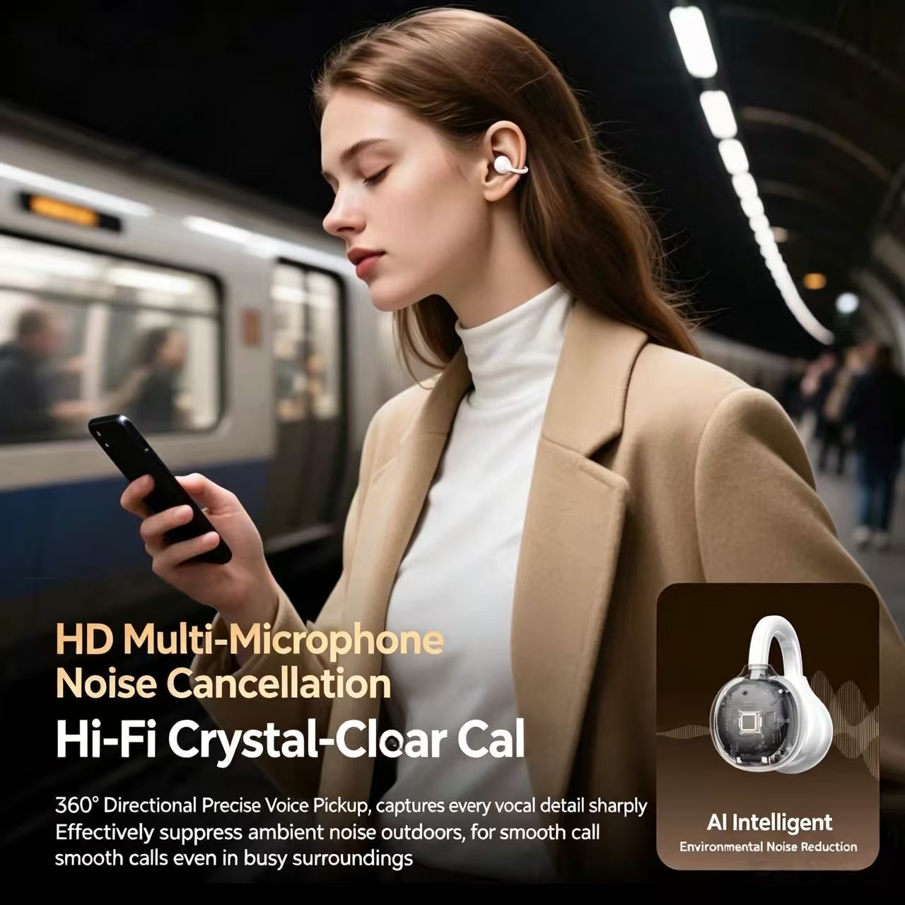 オープンイヤークリップ Bluetooth ヘッドフォン ワ - Sports Earphone Hook のレビューと価格