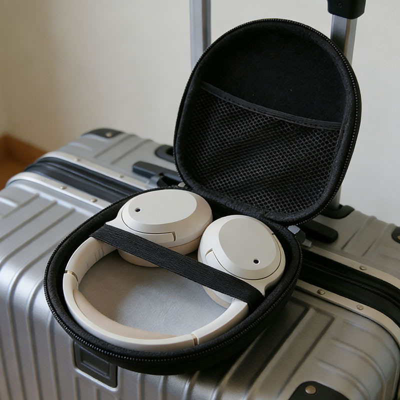 多機能ブラックEVAハードケース、耐衝撃防水、ヘッドホン、カ - Headphone Case Hard のレビューと価格