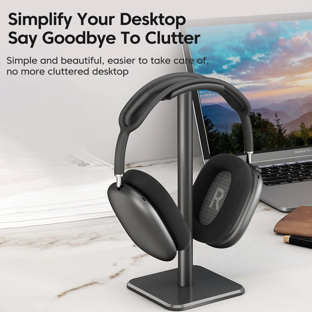 ユニバーサルヘッドフォンスタンドアルミ合金ヘッドセットホルダ - Headphone Stand Desk のレビューと価格