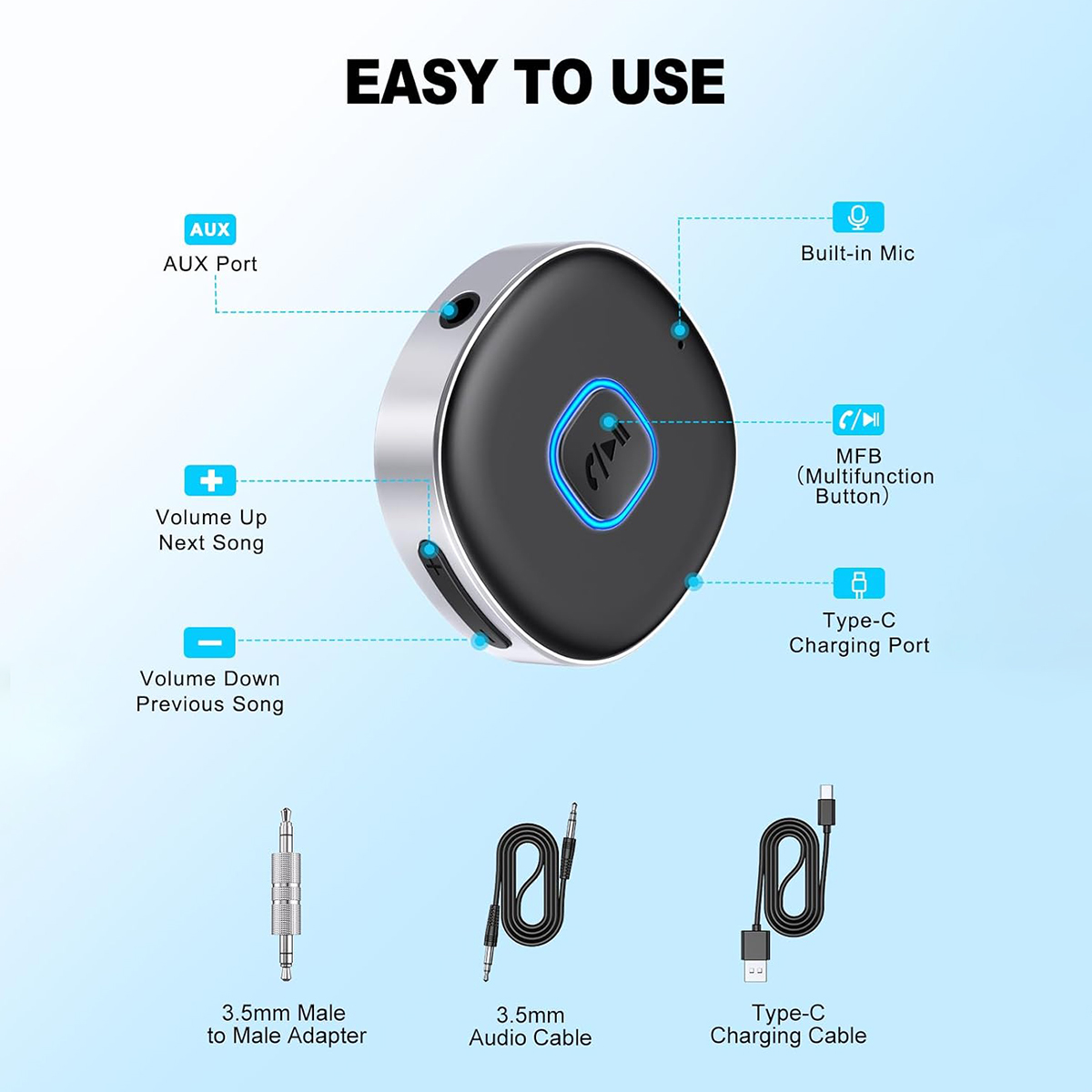 車載Bluetooth AUXアダプター、ミニBluetoo - Bluetooth Adapter Receiver のレビューと価格