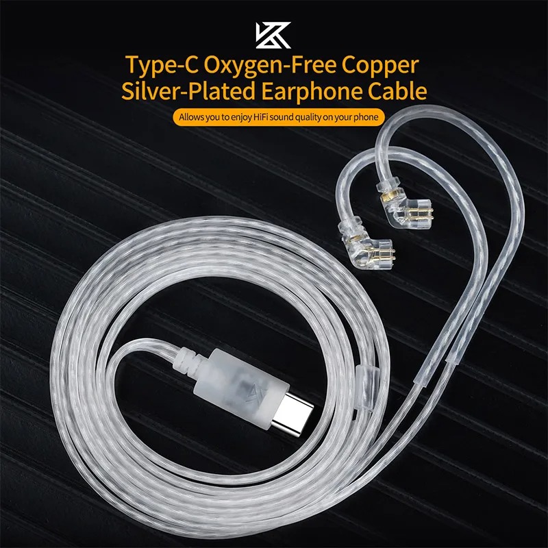 KZ イヤホン Type-c 2PIN ケーブル銀メッキアッ - Wired Earphone Mic のレビューと価格
